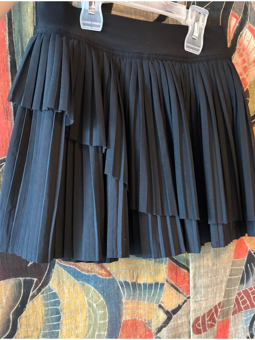 lululemon athletica Black Tiered Pleated Mini Skirt